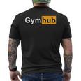 Gymhub 面白い ワークアウト フィットネス モチベーション ジム メンズTシャツ バックプリント