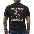 Have A Killer Whale クリスマス サンタ アグリークリスマス シャチ ファニー メンズTシャツ バックプリント