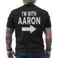 I'm With Aaron 名前 Aaron メンズTシャツ バックプリント