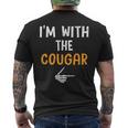 I'm With The Cougar Costume Halloween Matching Couple Men's T-shirt Back Print