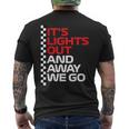 It's Lights Out And Away We Go Race Weekモータースポーツレーシング メンズTシャツ バックプリント