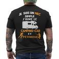 Jeuis Un Mecimple J'aime Camping Car Et Pétanque T-shirt imprimé au dos