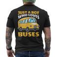 Just A Boy Who Loves Buses バス愛好家 バス愛好家 名言 メンズTシャツ バックプリント