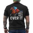 Just Get Over It 馬ショー ジャンピング乗馬 メンズTシャツ バックプリント