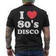 I Love 80S ディスコミュージック レトロディスコ メンズTシャツ バックプリント