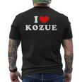 I Love Kozue 私は愛する Kozue メンズTシャツ バックプリント