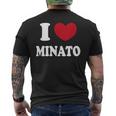 I Love Minato ミナトが大好きです メンズTシャツ バックプリント