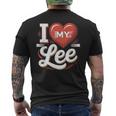 I Love My Lee 名前 Lee メンズTシャツ バックプリント