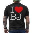 I Love ハート Bj メンズTシャツ バックプリント