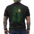 Magical Black Cat Moon Forest Fantasy Cottagecore Men's T-shirt Back Print