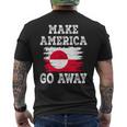 Make America Go Away グリーンランド国旗 アンティーク調 メンズTシャツ バックプリント