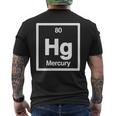 Mercury Hg 元素周期表 サイエンスギフト メンズTシャツ バックプリント