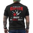 My Mind's In Gutter But Balls Arnot Cool ボーリング 長袖tシャツ メンズTシャツ バックプリント