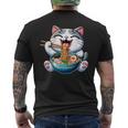 Neko Cat Ramen Anime Kawaii Men's T-shirt Back Print