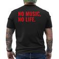 No Music No Life For All Music Lovers メンズレディース メンズTシャツ バックプリント