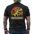 Papasaurus Divertente Papà Dinosauro T-shirt da uomo con stampa posteriore