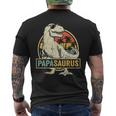 Papasaurus Rex Padre Dinosauro Famiglia Dino Papaaurus T-shirt da uomo con stampa posteriore