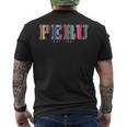 Peru Est 1821 ペルー風 ルーツ プライド ビンテージ ペルー風 メンズTシャツ バックプリント