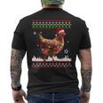 Pull Moche De Noël Amusant Père Noël Poulet T-shirt imprimé au dos