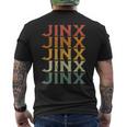 Retro Custom First Name Jinx Men's T-shirt Back Print