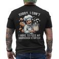 Sorry I Can't I Have To Feed Myourdough スターター メンズTシャツ バックプリント