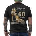 Stepping Into My 60Th Birthday With God's Grace & Mercy Men's T-shirt Back Print Stepping Into My 60Th Birthday With God's Grace & Mercy Men's T-shirt Back Print
