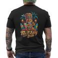 Tiki It Easy Brah トロピカル ティキ パーティー アイランド フィエスタ メンズTシャツ バックプリント
