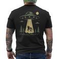 Ufo 牛誘拐デザイン メンズTシャツ バックプリント