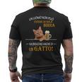 Un Uomo Non Puòivere Diola Birra Gatto Papà Gatti T-shirt da uomo con stampa posteriore