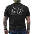 Walk By Faith Not Byight 神 イエス・キリスト 救世主 クリスチャン メンズTシャツ バックプリント
