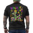 Walk It Like A Dog Mardi Gras Louisiana Carnival Fat Tuesday Men's T-shirt Back Print