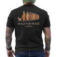 Walk For Peace Monks With Aloka Dog メンズTシャツ バックプリント