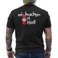 Weihnachten Ist Blöd Wichtel Für Weihnachtsmuffel T-Shirt mit Rückendruck