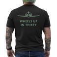 Wheels Up In Thirty プライベートジェット用語 長袖tシャツ メンズTシャツ バックプリント