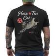 へそてんねこ、うずら 猫 へそ天 鶉 かわいい Cater2 メンズTシャツ バックプリント