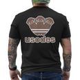 ウソデス Usodes かわうそです。《ブラウン 茶》コツメカワウソ かわいい ブランド パロディ 面白い メンズTシャツ バックプリント