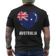 オーストラリアの国旗 メンズTシャツ バックプリント