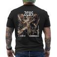 ギリシャ神ゼウス サンダーボルト メンズTシャツ バックプリント