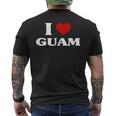 グアムアイハートグアムお土産i Love Guam メンズTシャツ バックプリント