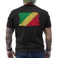 コンゴ民主共和国 旗 Democratic Republic Congo Flag Pride Proud メンズTシャツ バックプリント
