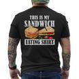 サンドイッチ服 This Is Myandwich Eating メンズTシャツ バックプリント