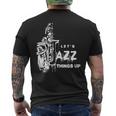 ジャズ・サックス レッツ・ジャズ・シング・アップlet's Jazz Thing Up 長袖tシャツ メンズTシャツ バックプリント