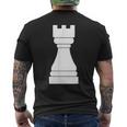 チェス、チェスの駒、ルーク、チェス愛好家、ギフト Chess メンズTシャツ バックプリント