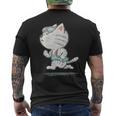 ネコ ねこ ランニング 子猫 ペット おもしろ 動物 ランナー イラスト メンズTシャツ バックプリント