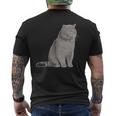 ブリティッシュショートヘアの猫 長袖tシャツ メンズTシャツ バックプリント