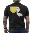 ペリカン アニマル イラスト ミニマル 図案 シンプル ユニセックス ギフト メンズTシャツ バックプリント