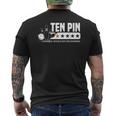 ボウラー メンズ レディース テンピン ワンスター 面白ボウリング メンズTシャツ バックプリント