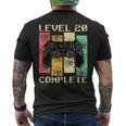 レベル20コンプリート20歳誕生日プレゼントゲーマー メンズTシャツ バックプリント