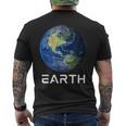 太陽系 第3惑星 地球 宇宙 メンズTシャツ バックプリント