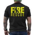 消防救助部 消防士 消防士 制服 メンズTシャツ バックプリント